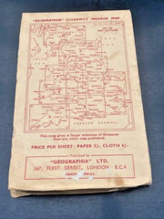 Geographia Clearway Mileage Map Of London And South-East England Sheet 1
