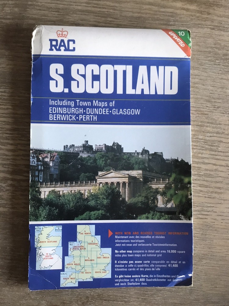 RAC Road Map 10 Of South Scotland