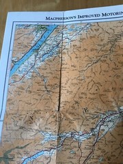 Vintage Macpherson’s Improved Motoring, Cycling & Touring Map Of Perth , Angus