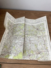 Vintage 1940 London S.E Cloth Sixth Edition Ordnance Survey One Inch Sheet 171