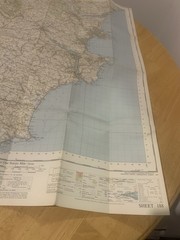Ordnance Survey One Inch Map 188 Seventh series Torquay 1961 Cloth Map