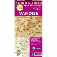 Vanoise Tarentaise Maurienne Hiking / Walking Map A3 alps France cycling skiing