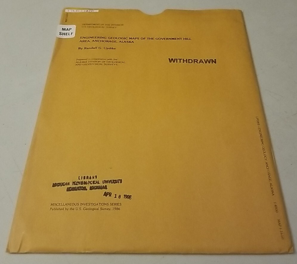 USGS Engineering Geologic Maps of the Government Hill Area, Anchorage, Alaska