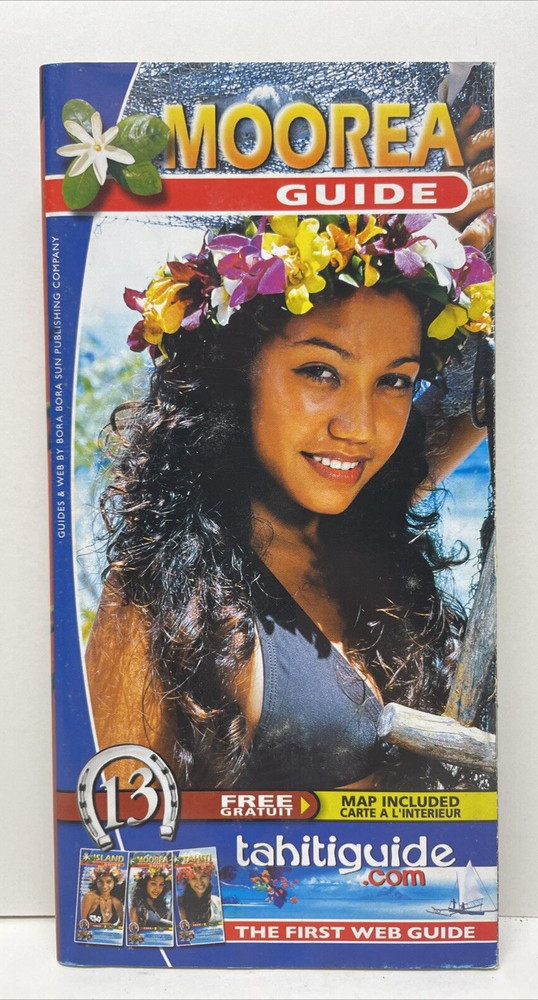 Mo’orea Society Islands French Polynesia Fold Out Guide Book Brochure Map