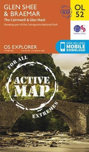 Glen Shee & Braemar, the Cairnwell & Glas Maol (Map) OS Explorer Map Active