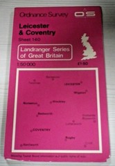 Landranger Series Ordnance Survey Map 1:50,000 Sheet 140 Leicester & Coventry
