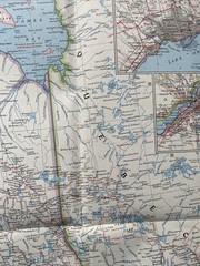 National Geographic Magazine Paper Map Of Central Canada 1963 Vintage Geography