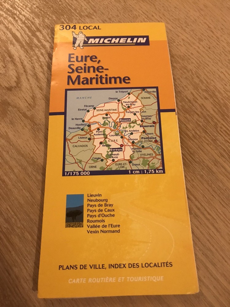 Michelin Map Of Eure Seine Maritime