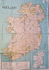 1965 tourist map of Ireland & 2 old guide books Galway & Connemara with maps