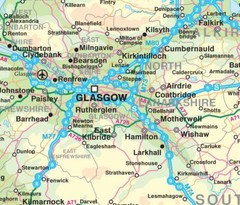 UK A B Roads Motorway London Ireland Wall Map Laminated Large Wall Map 120X83cm