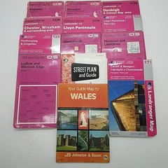 Job Lot Maps -Wales & Borders, X13 Mainly OS 1:50000 & Street Maps Various dates