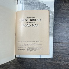 Vintage Great Britain Geographers A to Z Reversible Road Map Folding Color