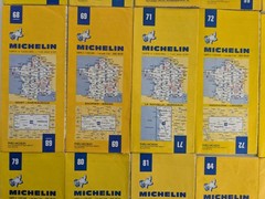 Job Lot 26 Vintage 1970s – 80s Yellow Michelin Maps France most regions