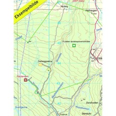 Norway Rondane South Nordeca map 2521 walking hiking ski-trail 1:50K