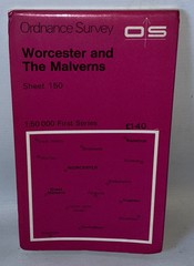 Ordnance Survey 1:50,000 Map – Worcester & The Malverns – Sheet 150 – 1974