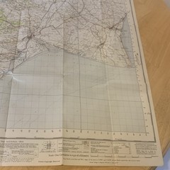 Ordnance Survey Map Hastings Sheet 184 One-Inch 1946 Vintage