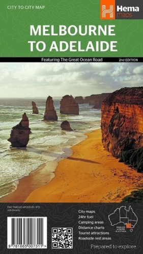 Melbourne to Adelaide 1 : 450 000 [Sheet map, folded]