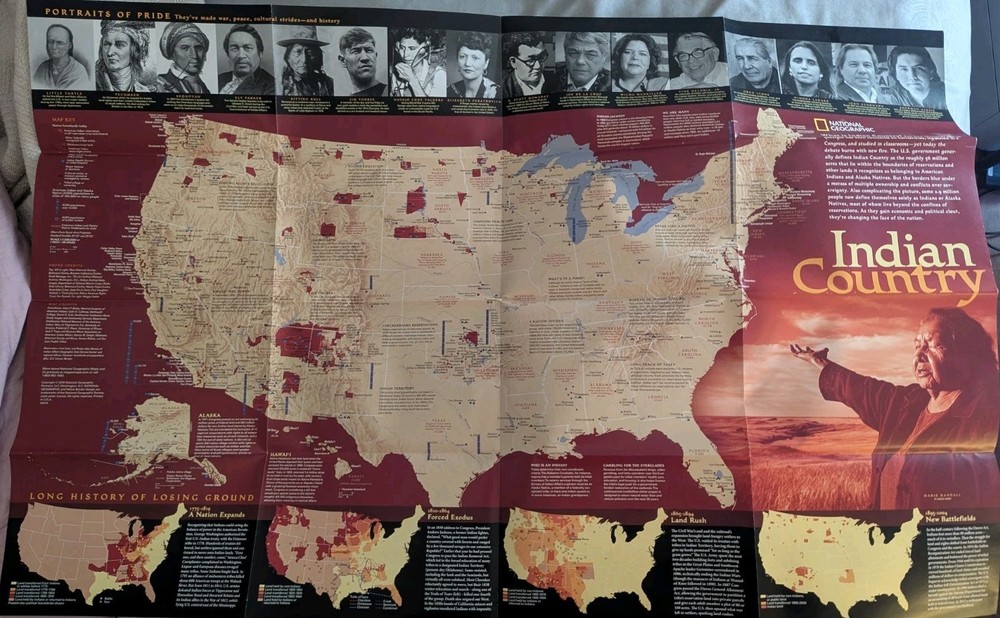 INDIAN COUNTRY (NATIONAL GEOGRAPHIC REFERENCE MAP) US Indian Country