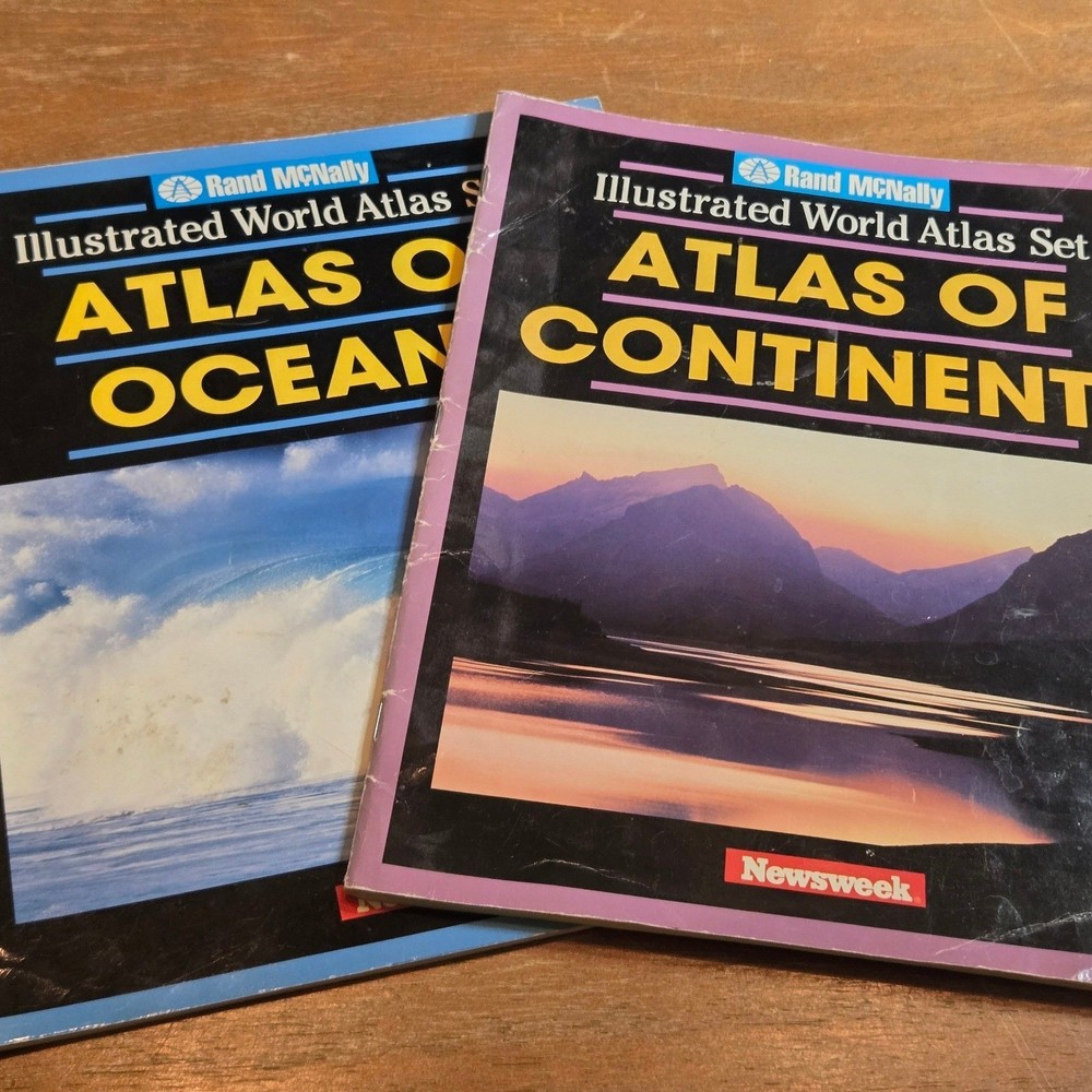 Rand McNally Illustrated World Atlas Set 1993 Newsweek Oceans Continents
