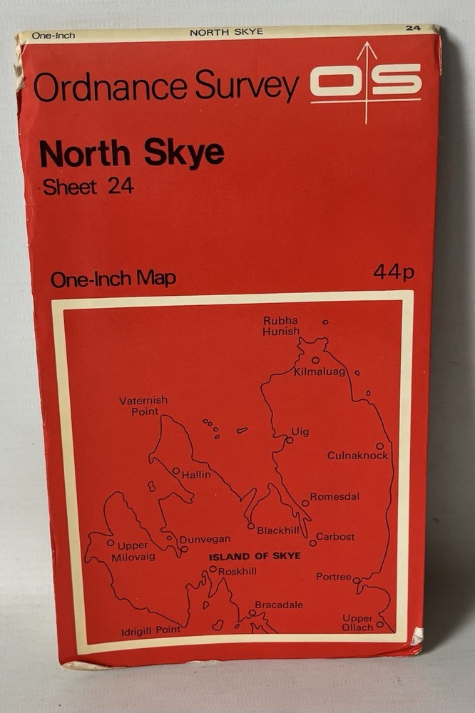 Ordnance Survey One Inch Map – North Skye – Sheet 24 – 1972