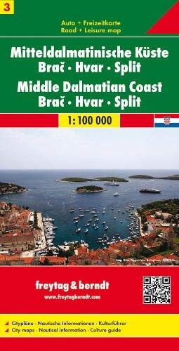 SHEET 3, MIDDLE DALMATIAN COAST/BRAC/HVAR/SPLIT By Freytag-berndt Und Artaria