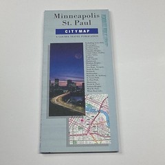 H.M. Gousha Minneapolis St. Paul City Map Folded Detailed Streets