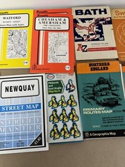 Bundle of 16 Miscellaneous Vintage Maps UK Ordnance Surveys Walks Cycle Rides