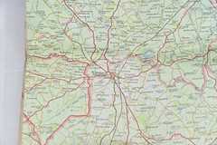 5 vintage BARTHOLOMEW Maps UK regions 1:100 000 Scale Colourful Display