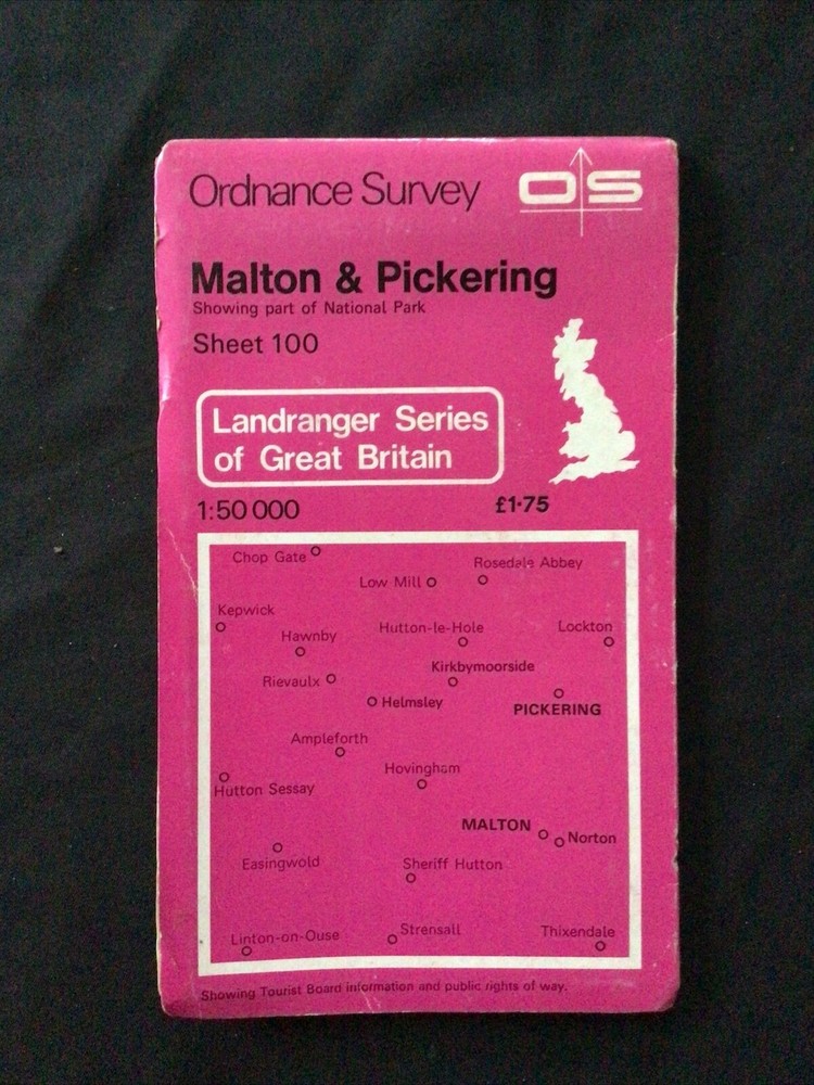 MAP – Ordnance Survey 1:50 2nd Series 1980 -Malton & Pickering #100 (8715)