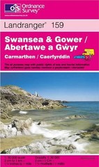 Swansea and Gower, Carmarthen: Sheet 159… by Ordnance Survey Sheet map, folded