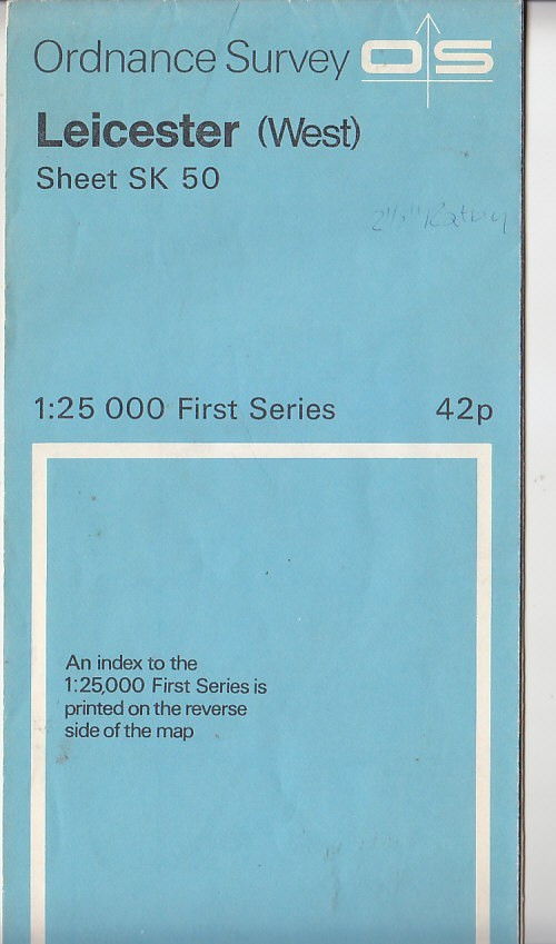 Ordnance Survey – OS 1:25,000 First Series Map Sheet SK 50 Leicester (West)