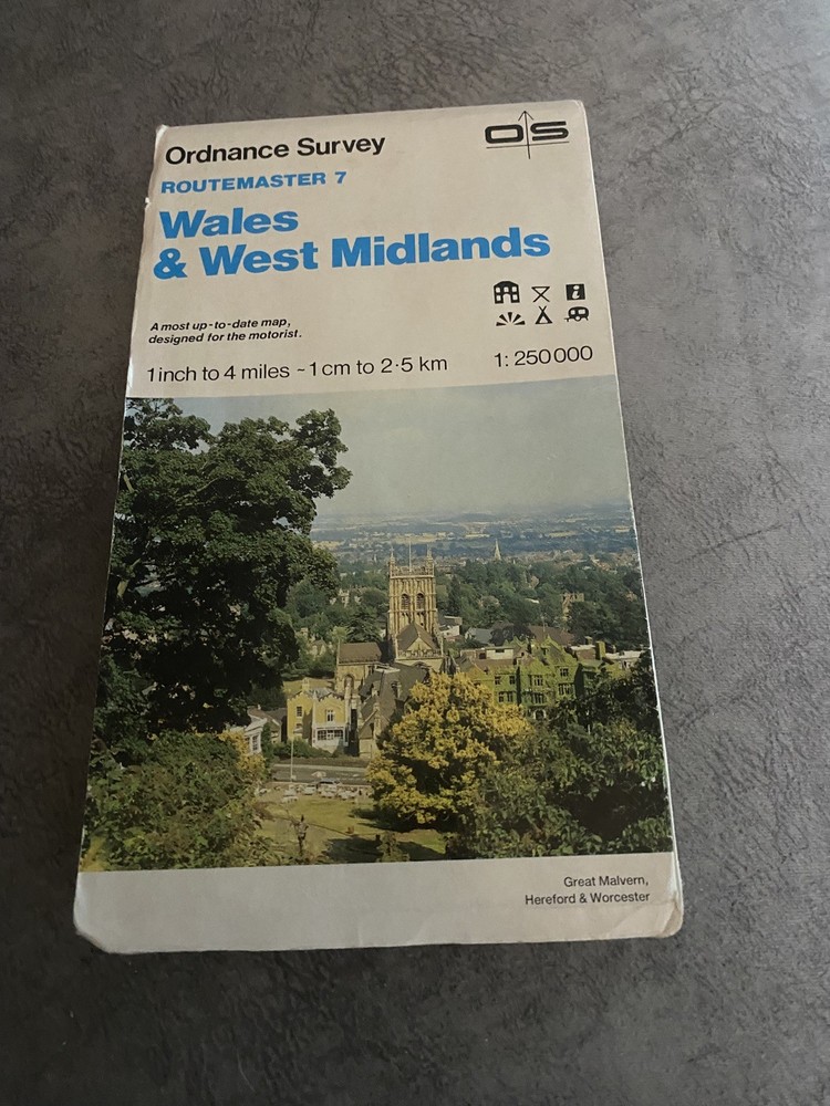 Wales and West Midlands OS Routemaster 7 Map Free Postage