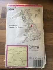 WENSLEYDALE AND UPPER WHARFEDALE map folded approx 1990s Landranger