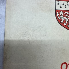 Vintage Official Varsity Map of the University and Colleges Cambridge UK