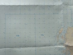 Vintage fishing grounds map
