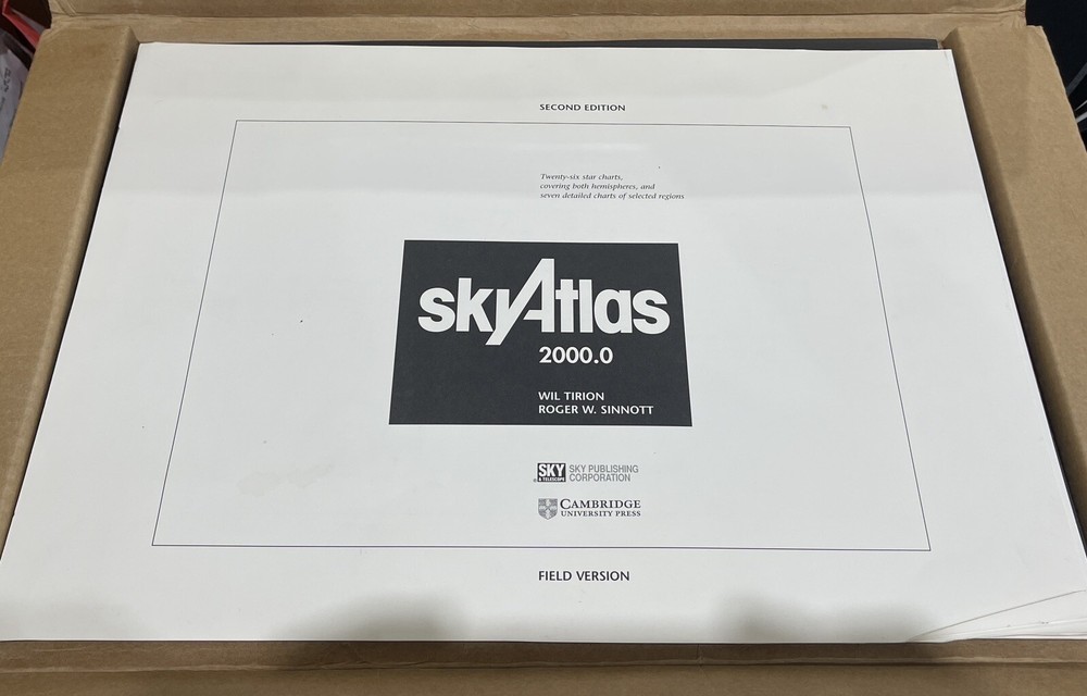 Wil Tirion Sky Atlas 2000.0 26 Star Chart Both Hemispheres Field Edition 1987