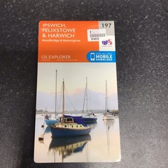 Ipswich Felixstowe and Harwich 197 Explorer Map Ordnance Survey With Digital