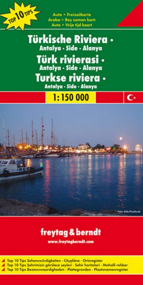 Freytag-Berndt Turkish Riviera – Antalya – Side – Alanya (Map) (UK IMPORT)