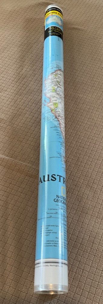 NATIONAL GEOGRAPHIC: AUSTRALIA CLASSIC LAMINATED WALL MAP 30.25”x27.25” 2014