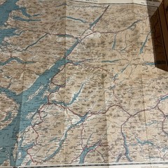 OBAN FORT WILLIAM Bartholomew Quarter Inch Map No 4 Automobile Association 1933