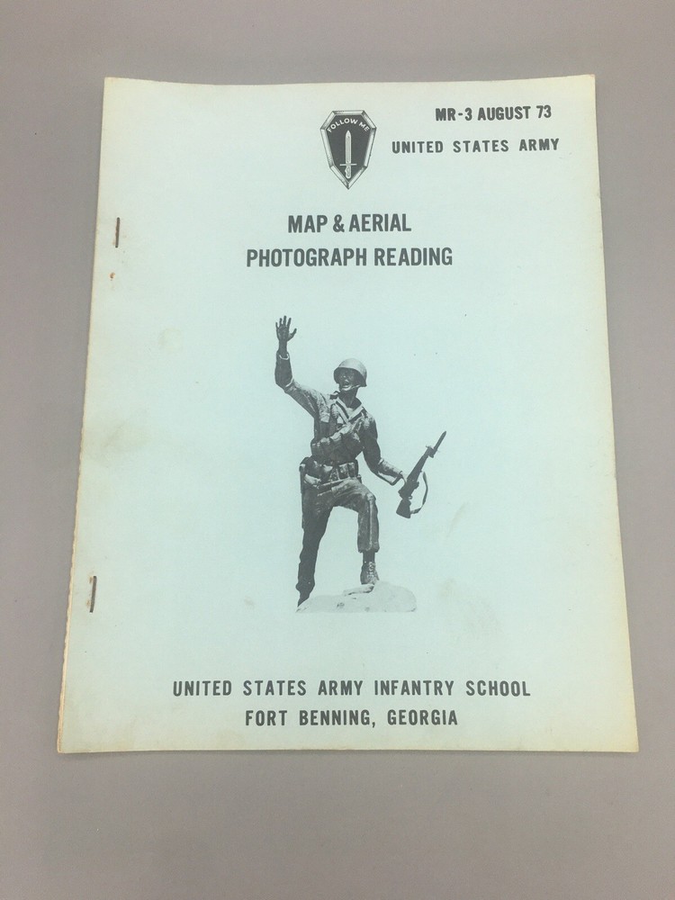 1993 US Deparment of Army Training Map & Aerial Photograph Reading MR-3 Vintage