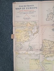 News Chronicle Map Of Europe And Med First Edition May 1939