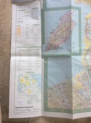 Northern England 2003 Vintage OS Ordnance Survey Map 1” to 4 mile Mancave