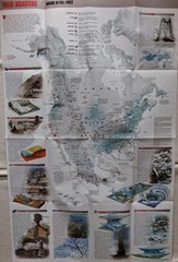 National Geographic Society Map: Natural Hazards of North America – 1998