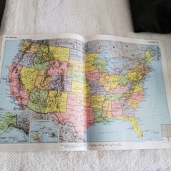 Lot of two World Map (National Geographic) and World Atlas (Rand McNally)