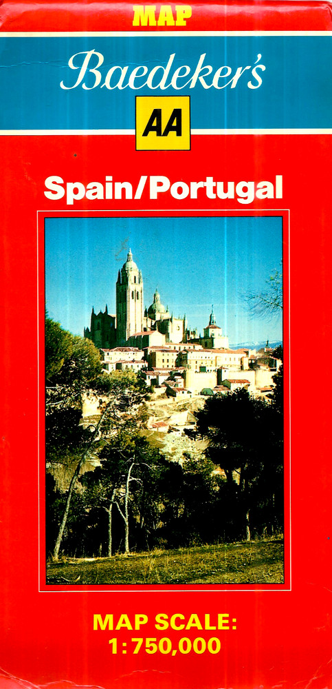 Baedekers AA Spain / Portugal Folding Map