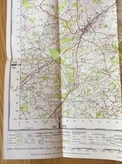 1947 Ordnance Survey One Inch Popular Edition Map 169 Aldershot (incl Farnham )
