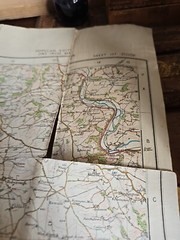 9 Vintage Antique Cloth Mounted Maps