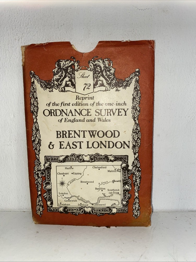 Ordnance Survey Map Brentwood & East London Sheet 72 Reprint Of 1st Edition. b1