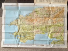 Bartholomew Map Pembroke Carmarthen Wales Vintage 70s 1970 Paper ½” FreePost UK